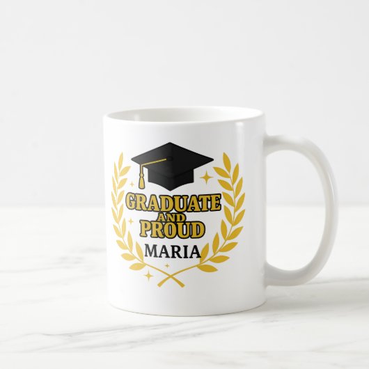 Graduate and Proud コーヒーマグカップ (右)