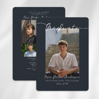 Graduate Announcement and Invitation with Photos 招待状