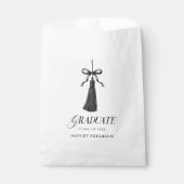 Graduate Black Bow Tassel Graduation Party フェイバーバッグ (正面)