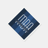 Graduate Blue MBA卒業パーティー スタンダードカクテルナプキン (角)