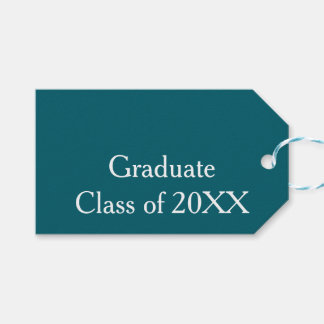 Graduate class of 20XX turquoise congrats yearname ギフトタグ