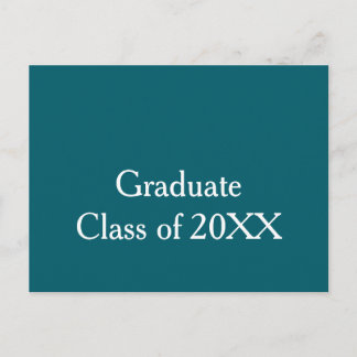 Graduate class of 20XX turquoise congrats yearname ポストカード