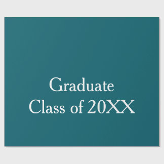 Graduate class of 20XX turquoise congrats yearname ラッピングペーパー