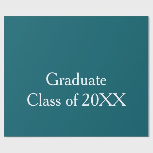 Graduate class of 20XX turquoise congrats yearname ラッピングペーパー (フラット)