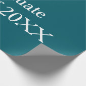 Graduate class of 20XX turquoise congrats yearname ラッピングペーパー (角)