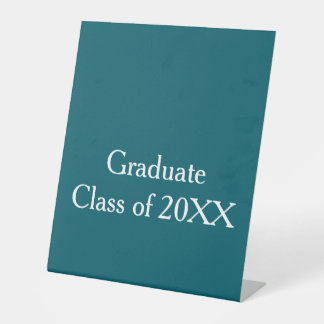 Graduate class of 20XX turquoise congrats yearname 台座サイン