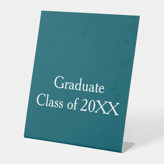 Graduate class of 20XX turquoise congrats yearname 台座サイン (正面)