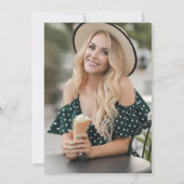 Graduate Elegant Script Graduation Arch Photo 招待状 (裏面)