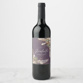 Graduate favor pampas eucalyptus floral purple ワインラベル (正面)