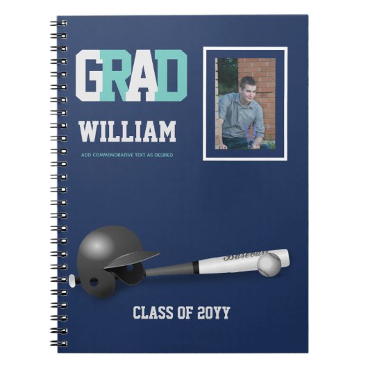 Graduate Gift - Personal Baseball Themed Journal ノートブック (正面)