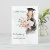 Graduate Girl 2026 Graduation Announcement 招待状 (スタンド正面)