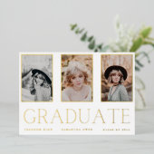GRADUATE Gold Foil Photo Frames発表 箔招待状 (立ち正面)