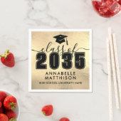 Graduate Gold Graduation スタンダードカクテルナプキン (インサイチュ)