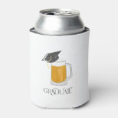 Graduate Graduation Grad Cap Beer 缶クーラー (缶正面)