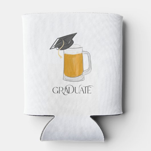 Graduate Graduation Grad Cap Beer 缶クーラー (裏面)