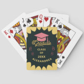 Graduate Graduation Senior Class Gold Black Custom トランプ (裏面)