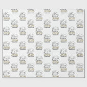 Graduate Hat Pattern / Papel Graduación Birrete ラッピングペーパー (フラット)