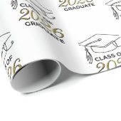 Graduate Hat Pattern / Papel Graduación Birrete ラッピングペーパー (ロールコーナー)