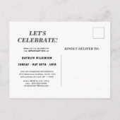 GRADUATE Magazine表紙スタイルモダン写真 インビテーションポストカード (裏面)