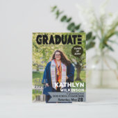 GRADUATE Magazine表紙スタイルモダン写真 インビテーションポストカード (スタンド正面)
