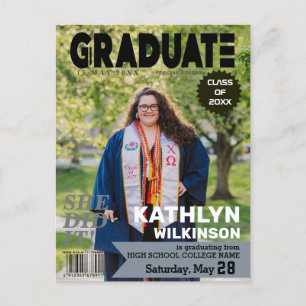 GRADUATE Magazine表紙スタイルモダン写真 案内ポストカード