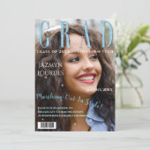 Graduate Magazine表紙写真卒業のお知らせ 案内状 (スタンド正面)