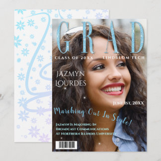 Graduate Magazine表紙写真卒業のお知らせ 案内状
