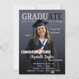 GraduATE Magazine Cover Graduation Party 招待状