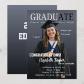GraduATE Magazine Cover Graduation Party 招待状 (正面/裏面)