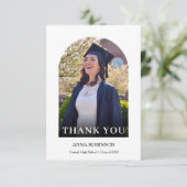 Graduate Modern Arch Photo Graduation サンキューカード (スタンド正面)