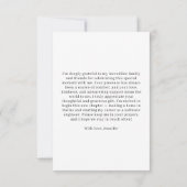 Graduate Modern Arch Photo Graduation サンキューカード (裏面)