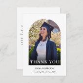 Graduate Modern Arch Photo Graduation サンキューカード (正面/裏面)