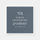 Graduate Modern Minimalist Simple Chic Graduation スタンダードカクテルナプキン (正面)