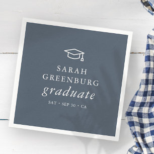 Graduate Modern Minimalist Simple Chic Graduation スタンダードカクテルナプキン