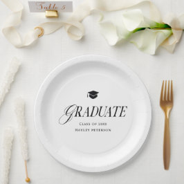 Graduate Modern Simple Graduation Party ペーパープレート