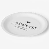 Graduate Modern Simple Graduation Party ペーパープレート (アングル)