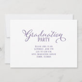 Graduate Multi Photo Simple Elegant Calligraphy 招待状 (裏面)