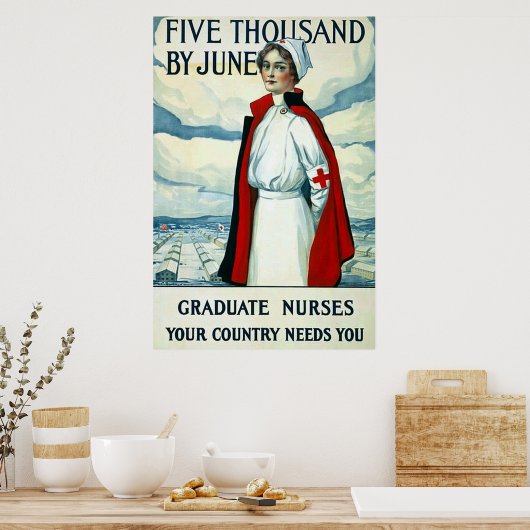 Graduate Nurses ~ Vintage WW1 Poster ポスター (キッチン)