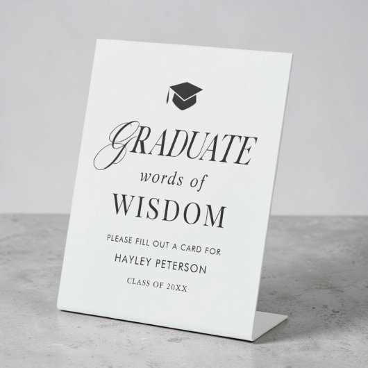 Graduate Party Words of Wisdom Advice 台座サイン