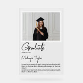 Graduate Photo and Personalized Text アクリルサイン (正面)