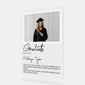 Graduate Photo and Personalized Text アクリルサイン (傾斜)
