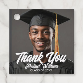 Graduate Photo Bold Script Graduation Party フェイバータグ