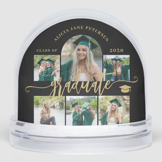 Graduate photo collage gold script class of year (正面)