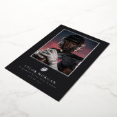 Graduate Photo Football Graduation Announcement 箔招待状 (回転した状態)