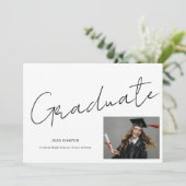 Graduate Photo Graduation Flat Announcement Card 案内状 (スタンド正面)