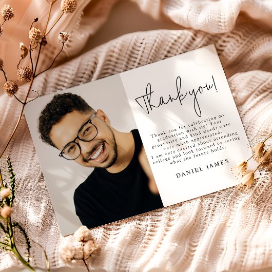 Graduate Photo Graduation Thank You サンキューカード