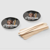 Graduate Photo with Bold Script Graduation Parents ハンドファン (組立なし)