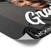 Graduate Photo with Bold Script Graduation Party ポスター (角)