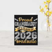 Graduate proud granddaddy of a class 2026 seniorGr カード (黄色い花)