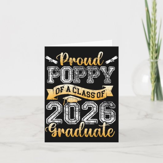 Graduate proud poppy of a class 2026 seniorGraduat カード (正面)